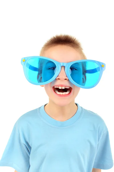 Chlapec ve velké brýle — Stock fotografie