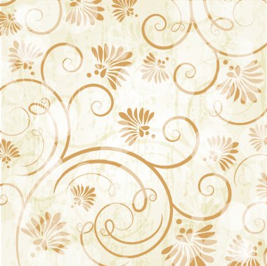 Vintage background with flowers clipart