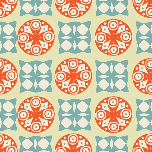 Vintage seamless background with circles and squares — Stock Photo, Image