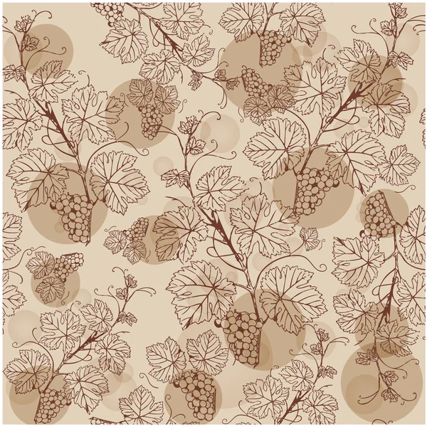 Vintage naadloze patroon met druiven branch — Stockfoto