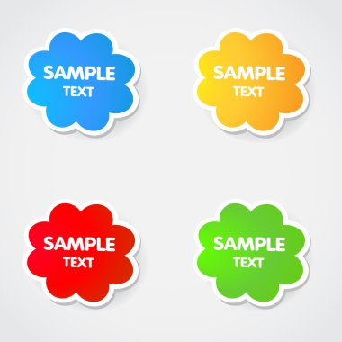 Colorful speech bubbles for your text clipart