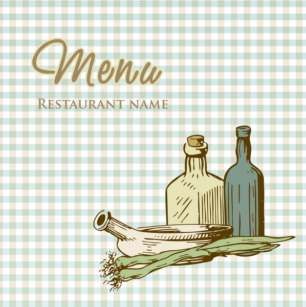 Vintage ristorante menu di design — Foto Stock