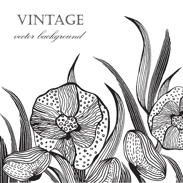 Vintage háttér, pasztell virágok — Stock Fotó