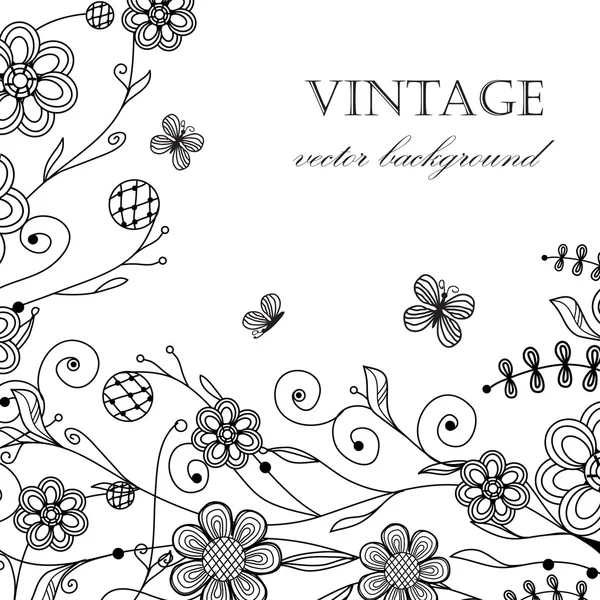 Fundo vintage com flores pastel — Fotografia de Stock