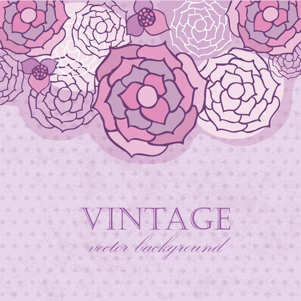 Vintage background with pastel flowers — Stock Photo, Image