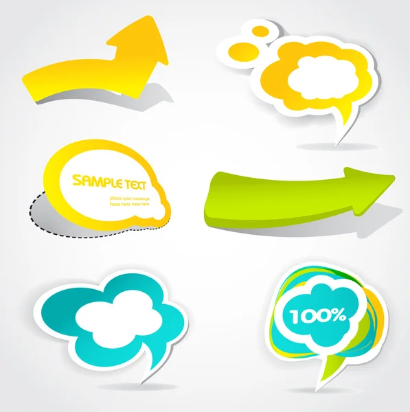 Colorful speech bubbles for your text — Stock Photo, Image
