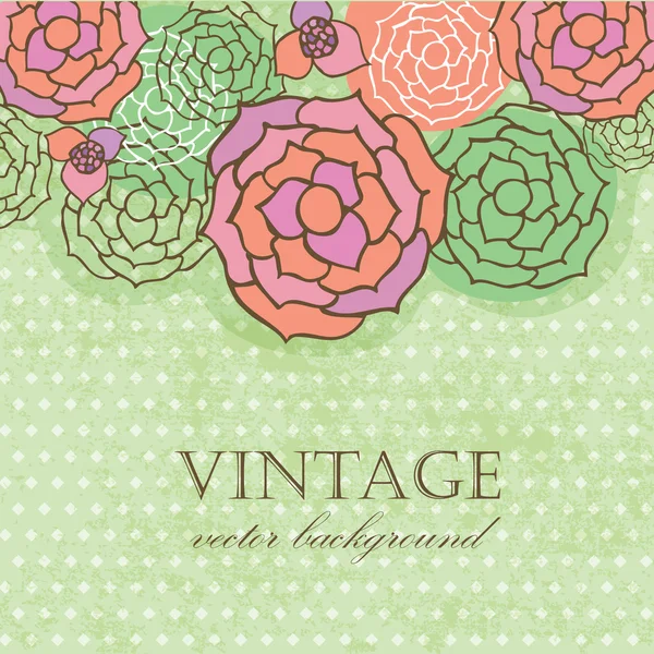 Vintage Hintergrund mit pastellfarbenen Blumen — Stockfoto