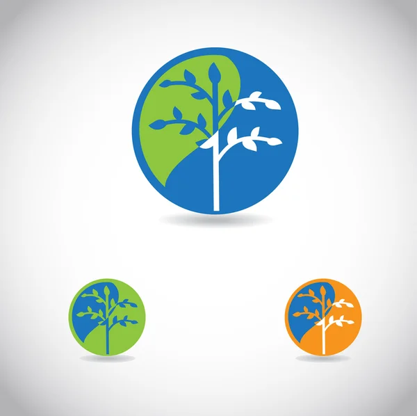 Ecological symbols concept — Stockfoto