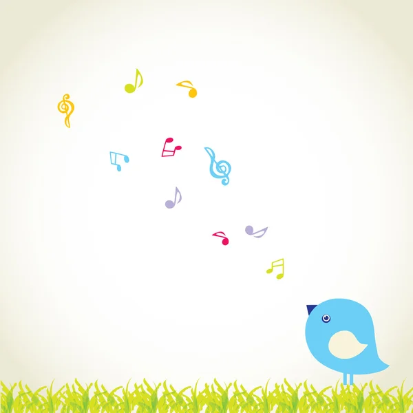 Uccello carino cantare una canzone d'amore — Foto Stock