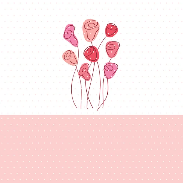 Gratulationskort med abstrakt calla lily blommor — Stockfoto