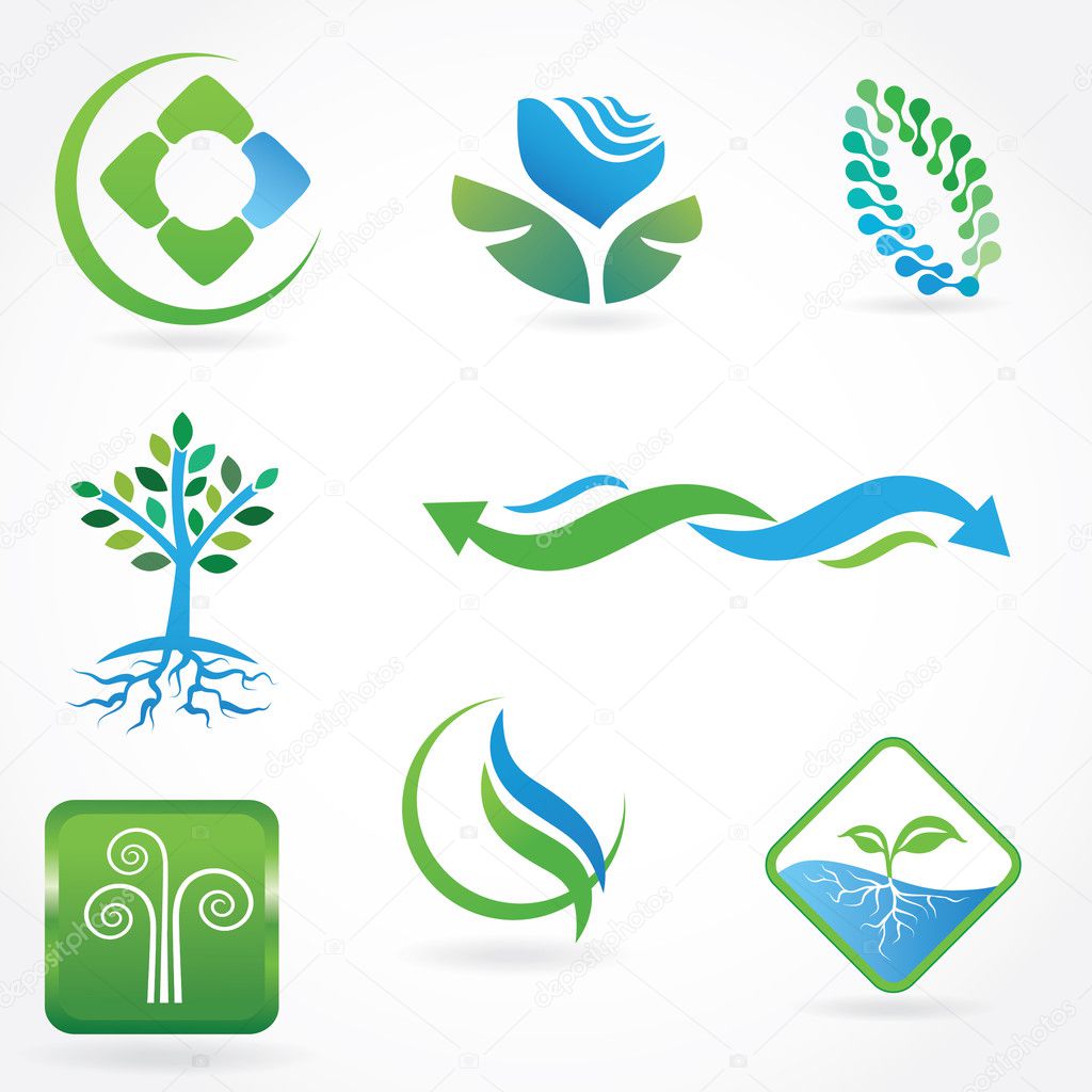 Set of ecological symbols