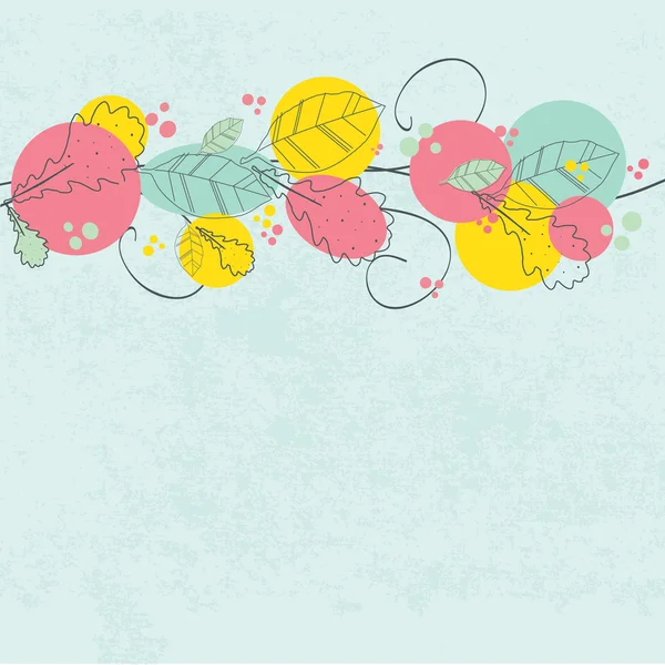 Винтажный цветочный фон с нарисованными вручную цветами — стоковое фото