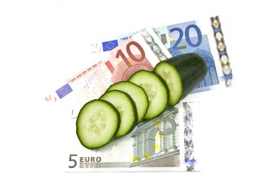 Costly cucumbers clipart
