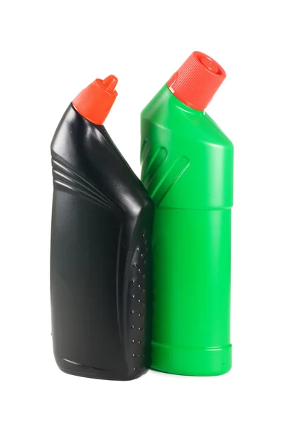 Bottiglia di plastica isolata su sfondo bianco — Foto Stock