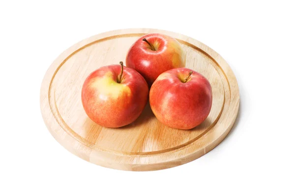 Κόκκινο μήλο απομονωμένο στο λευκό φόντο — Φωτογραφία Αρχείου