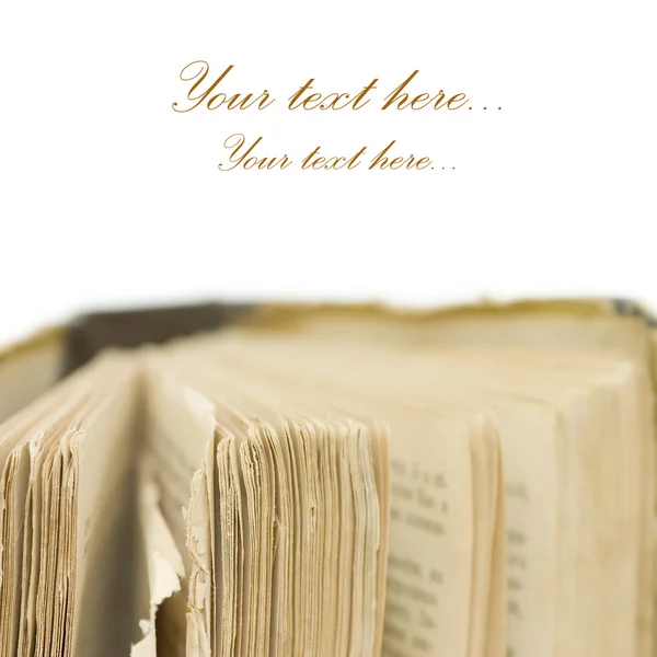 Het oude boek geïsoleerd op wit — Stockfoto