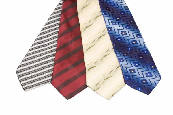 Set of Luxury ties on white — Stock Photo, Image