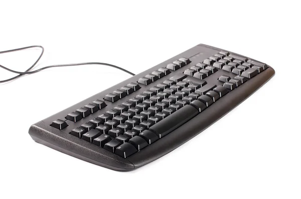 Le clavier noir de l'ordinateur isolé — Photo