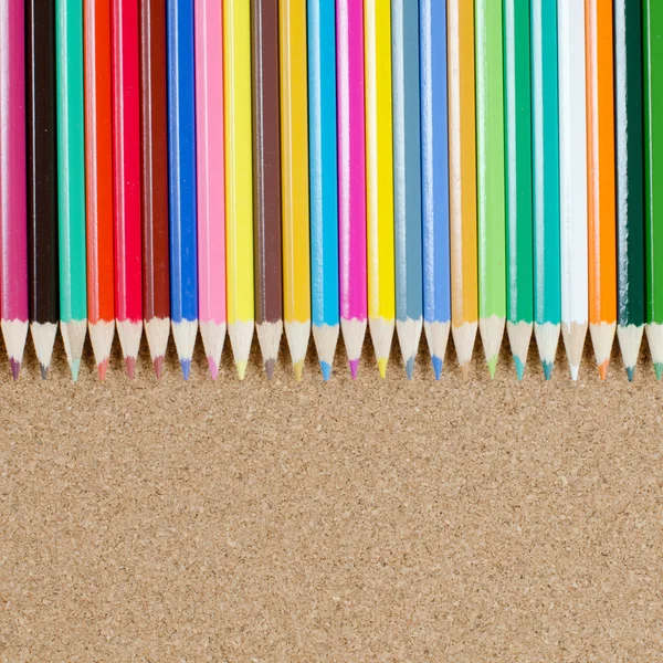 Färg pennor på — Stockfoto