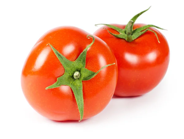 Röd färsk tomat isolerad på vitt — Stockfoto