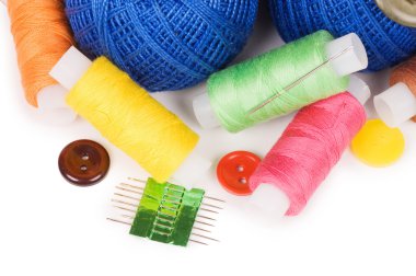 Top beyaz izole iş parçacığı