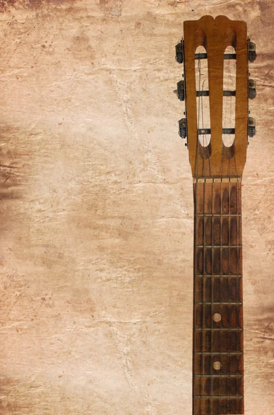 Cabeçalho de guitarras, incluindo cavilhas de afinação — Fotografia de Stock