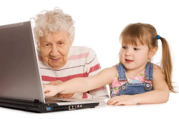 La abuela con la nieta —  Fotos de Stock