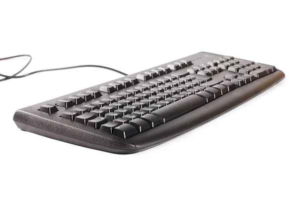 O teclado do computador preto isolado — Fotografia de Stock