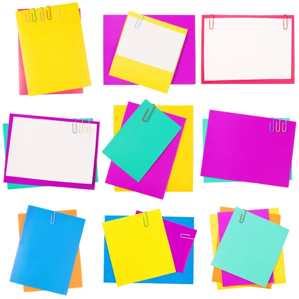 Papel de color con clip de papel —  Fotos de Stock