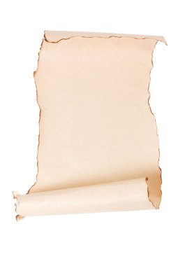 Vintage roll of parchment background clipart