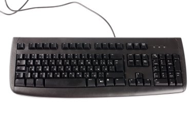 The black computer keyboard isolated clipart