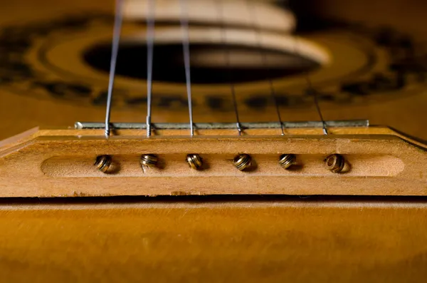 Guitarra acústica de cerca como fondo —  Fotos de Stock