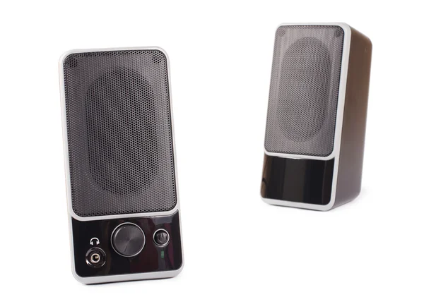 Black two speaker isolated on background — Stock Photo, Image