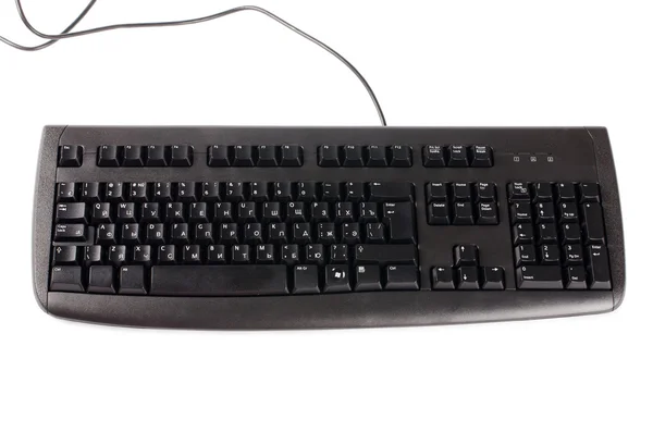 Černá počítačová klávesnice, izolované — Stock fotografie