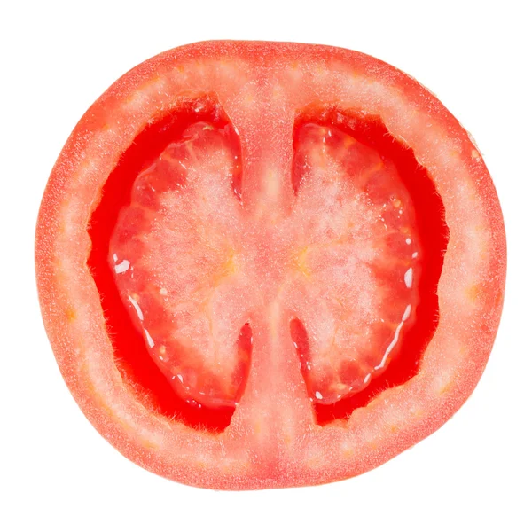 Κόκκινη φρέσκια ντομάτα απομονωμένη σε λευκό — Φωτογραφία Αρχείου