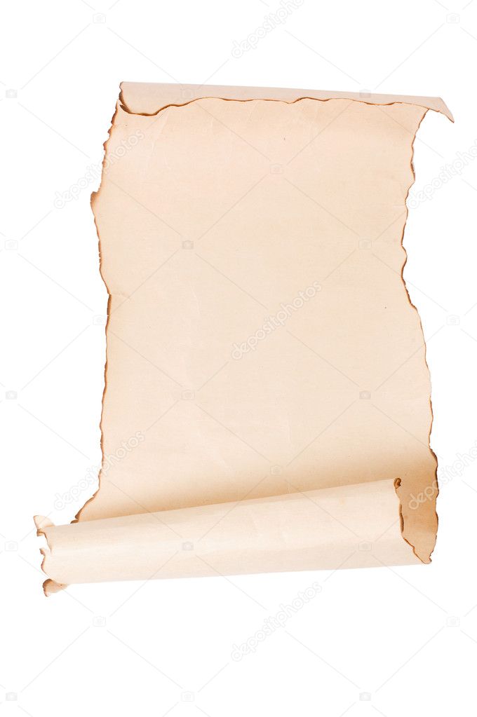 Vintage roll of parchment background
