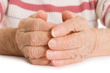 Hands of the old woman clipart