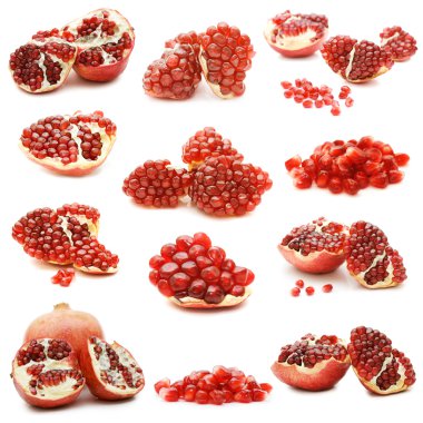 Pomegranate isolated on white background clipart