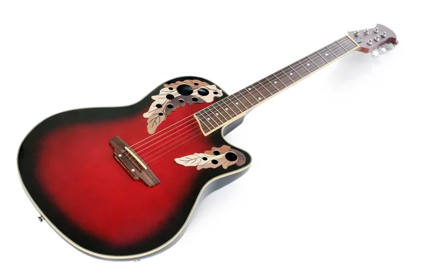 Guitarra elétrica isolada em um branco — Fotografia de Stock