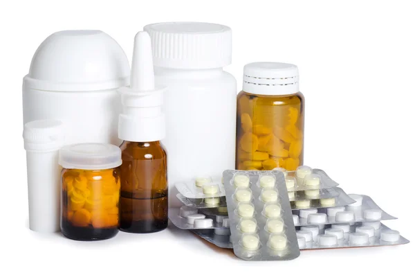 Los paquetes de pastillas - médico abstracto — Foto de Stock