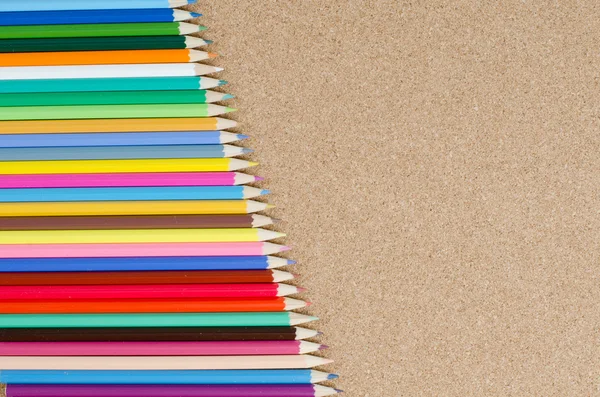 Färg pennor på — Stockfoto