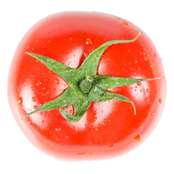 Red fresh tomato isolated on white — Stock Photo, Image