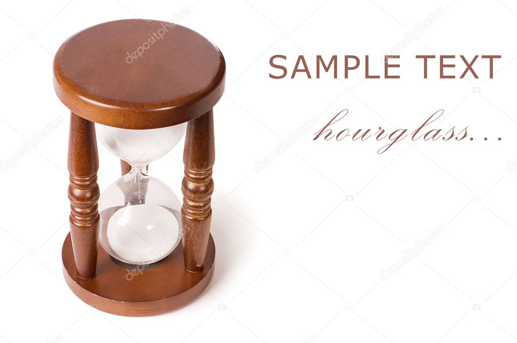 Hourglasses isolated on white background