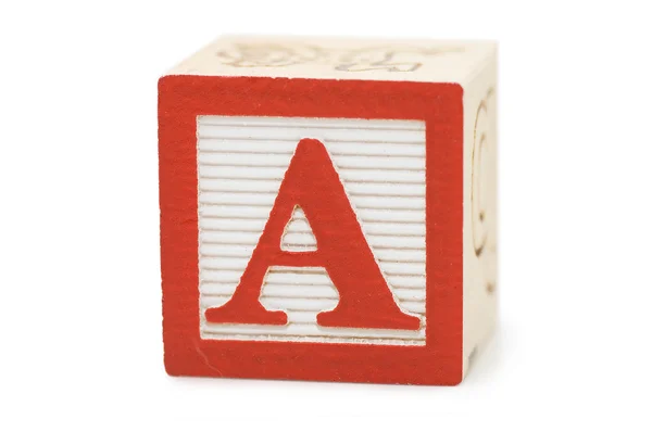 Blokjes met letters geïsoleerd op wit — Stockfoto