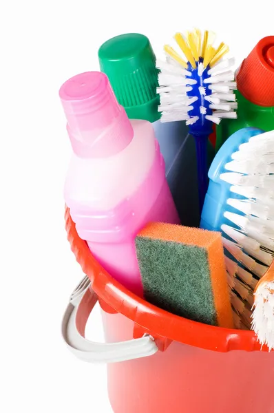 Secchio per la pulizia con liquidi di lavaggio — Foto Stock