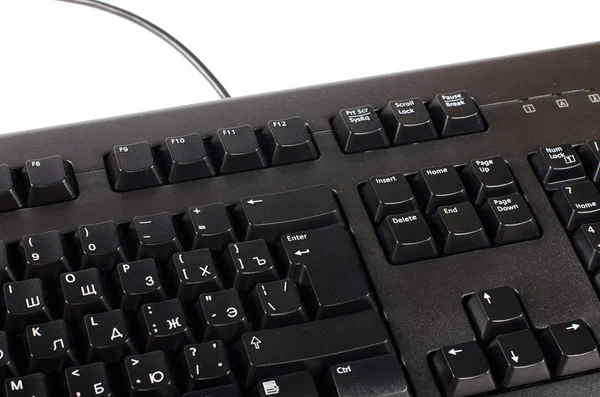 El teclado del ordenador negro aislado — Foto de Stock