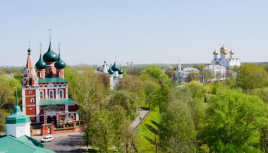 View of old church in Yaroslavl clipart