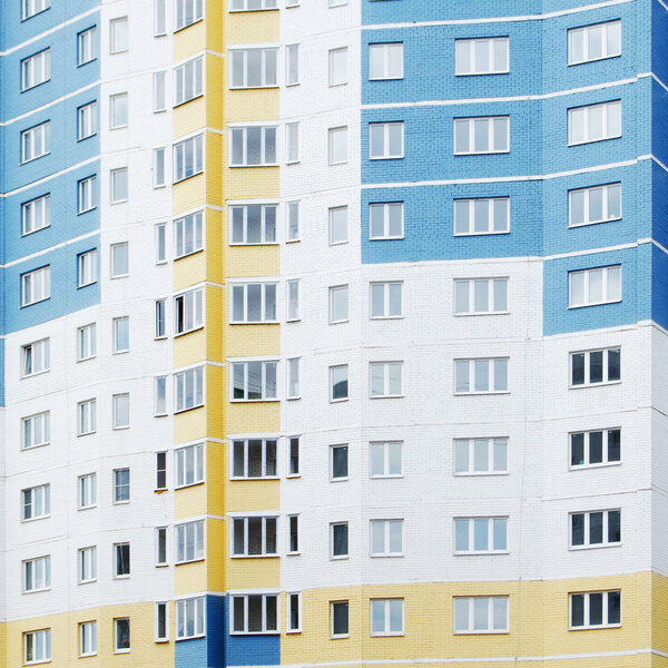 The tall Apartments Building as a background