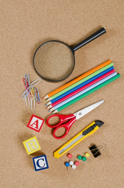 Various school accessories on — Stock Photo, Image