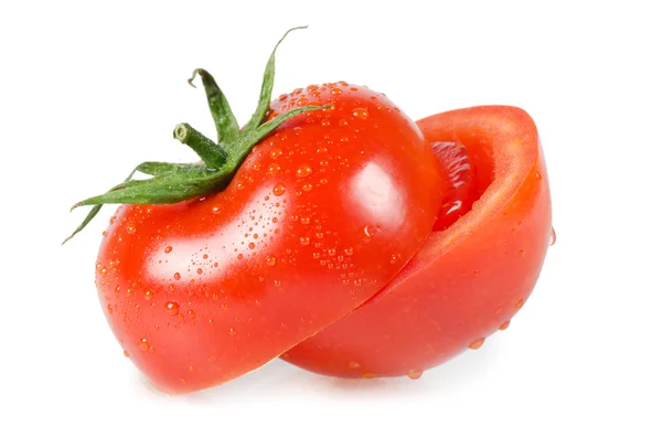 Tomate vermelho isolado sobre fundo branco — Fotografia de Stock